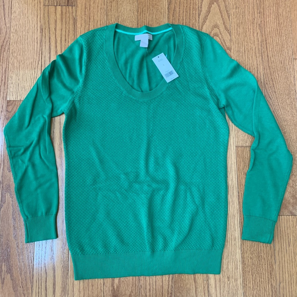 Banana Republic Green Waffle Knit Sweater - S